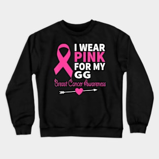 I Wear Pink For My GG Ribbon Family Love Crewneck Sweatshirt
